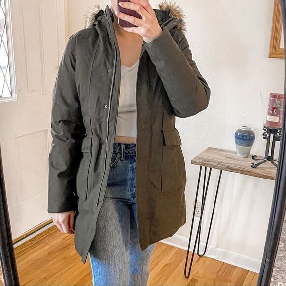 The North Face Parka Jacket Coat Dark Green S - Picture 13 of 13